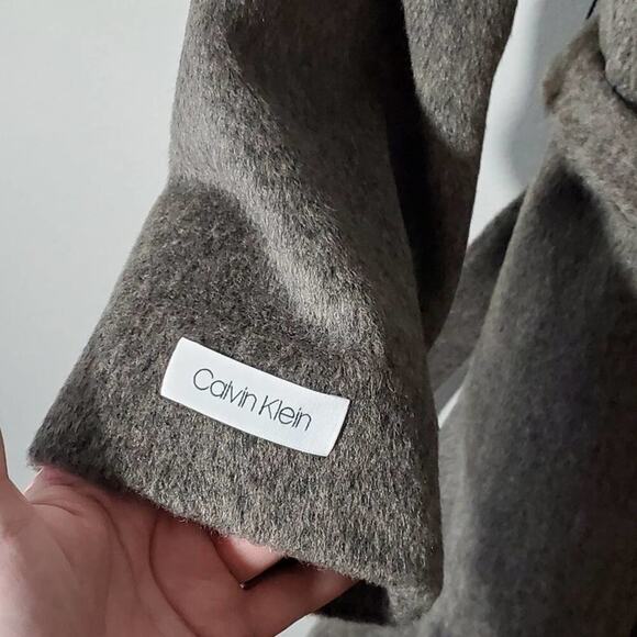 CALVIN klein Wool Blend Shawl Collar Belted Coat plus size 14 - Picture 13 of 13